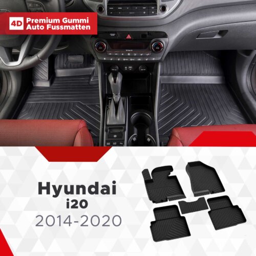 AutoFussmatten Fussmattenprofi Hyundai i20 Baujahr 2014 2020