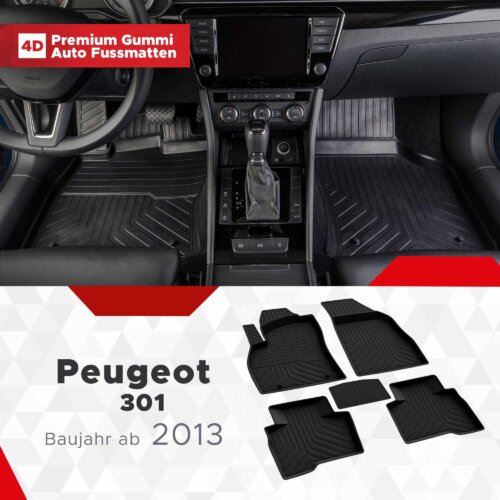 AutoFussmatten Fussmattenprofi Peugeot 301 Baujahr ab 2013