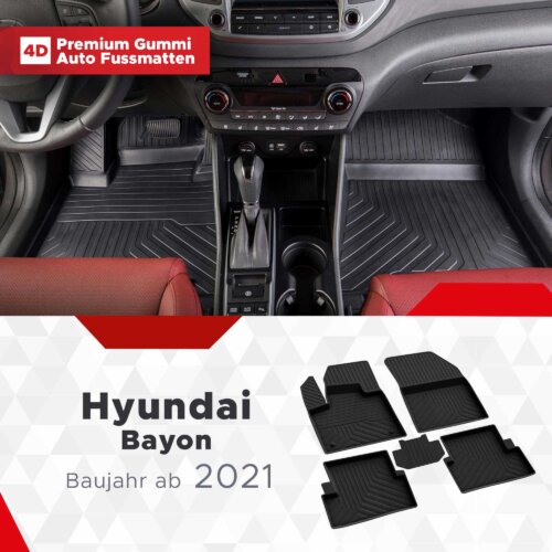 AutoFussmatten Fussmattenprofi Hyundai Bayon Baujahr ab 2021