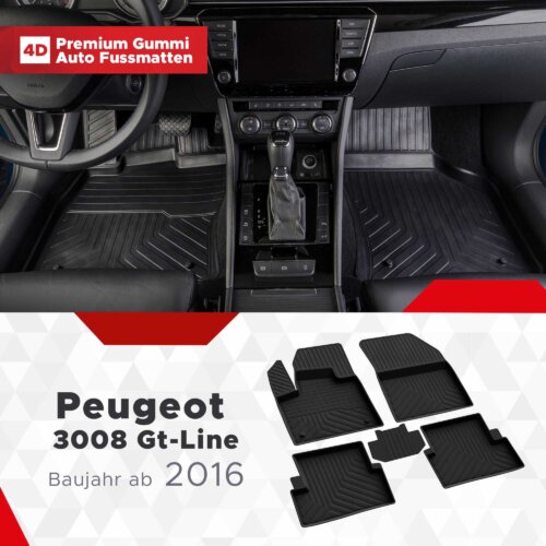 AutoFussmatten Fussmattenprofi Peugeot 3008 GT LINE ab 2016