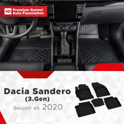 Fussmattenprofi Dacia Sandero 3 Gen Baujahr ab 2020