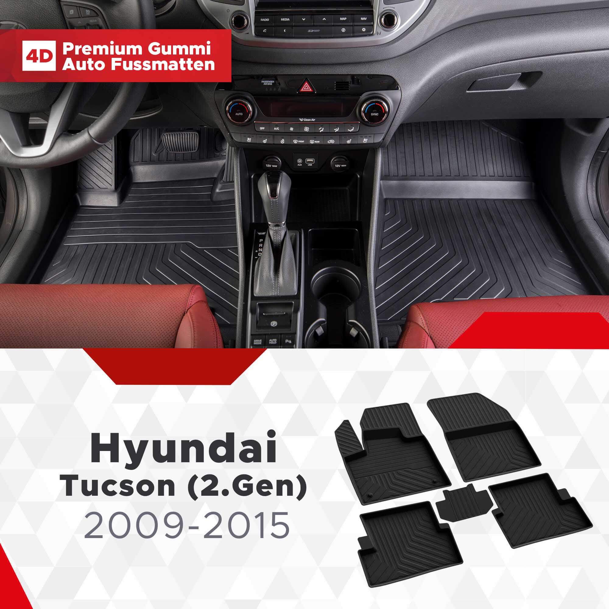 4D Hyundai Tucson (2.Gen) Fussmatten Bj 2009-2015 Gummimatten