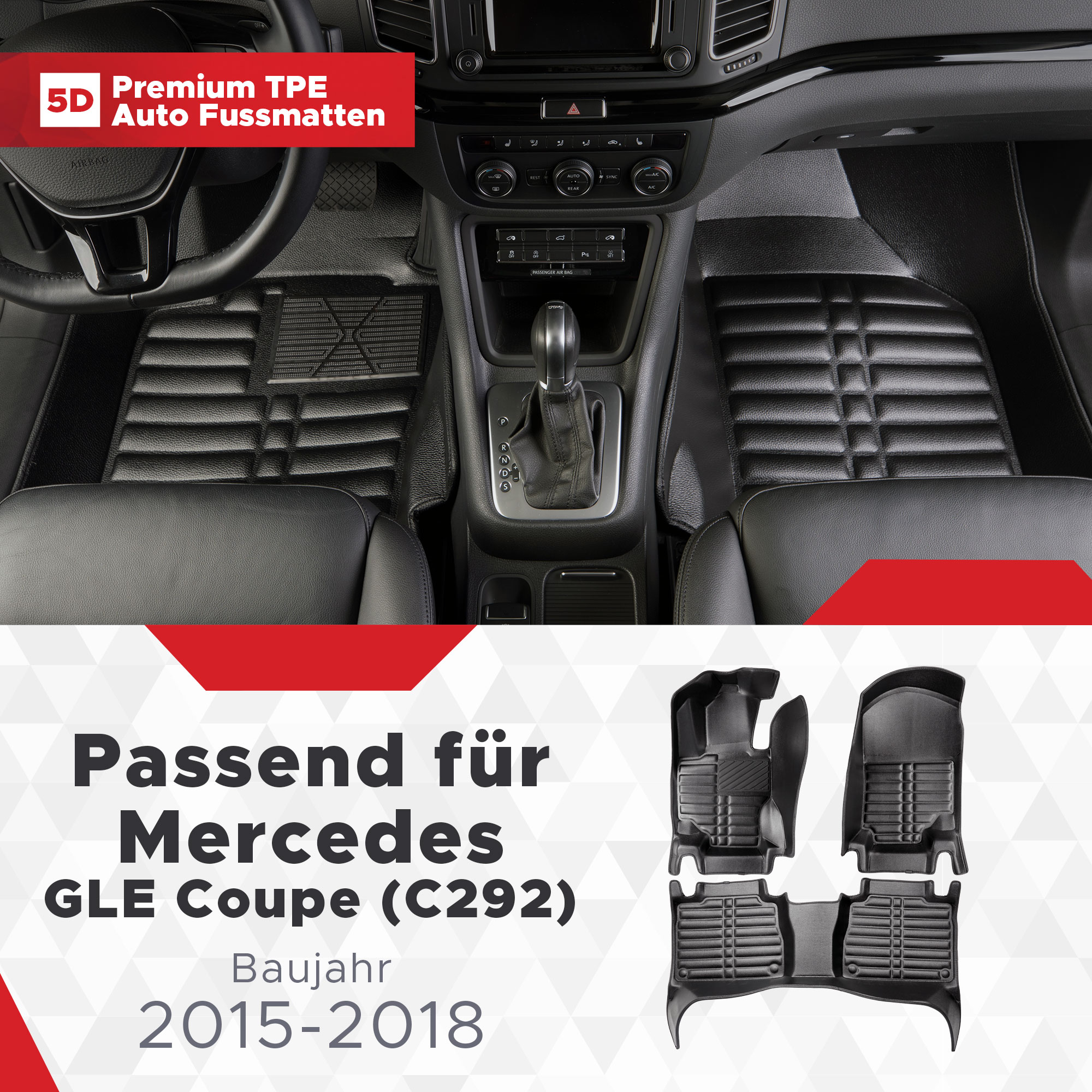 Auto Fußmatten Für Benz GLE Klasse (Fünf Sitze) c167 2020 Doppel Schicht  Auto Fuß Pads Nach Teppiche Innen Zubehör Teile - AliExpress