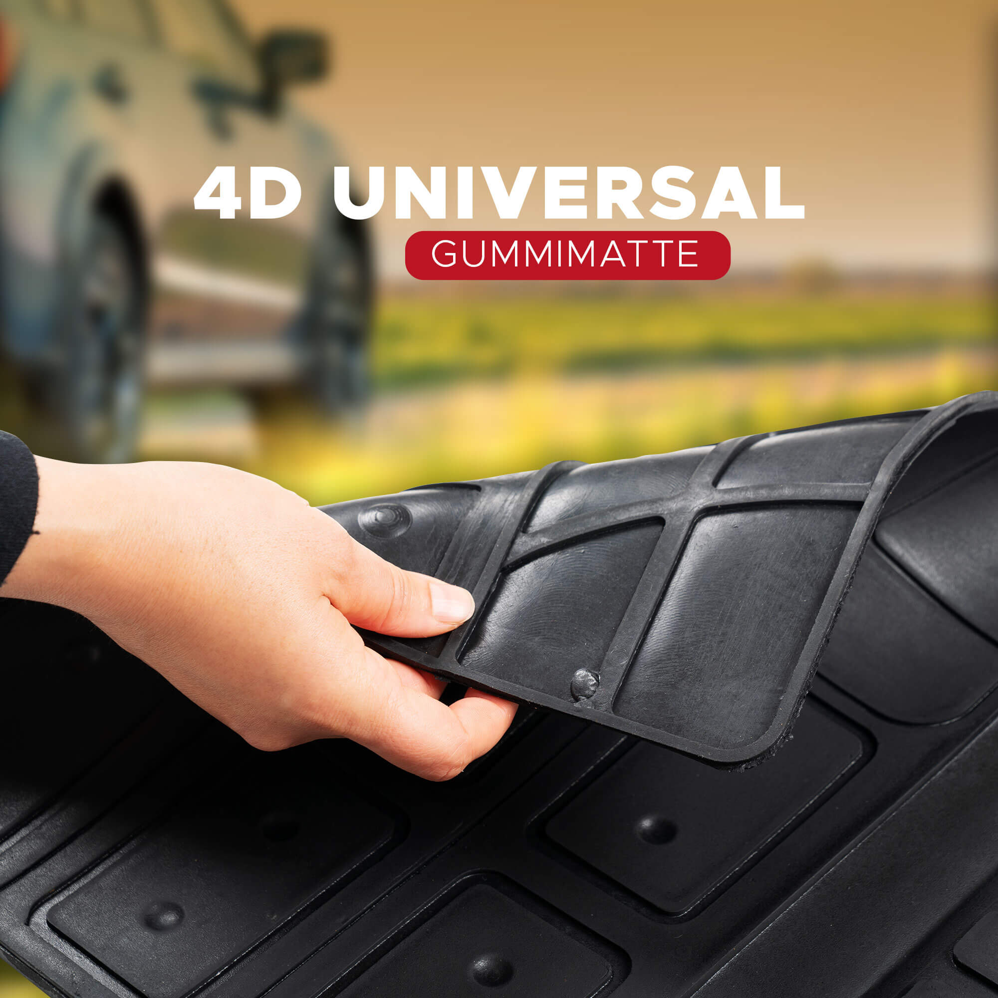 4D Universal Auto Gummi Fußmatten Set - fussmattenprofi