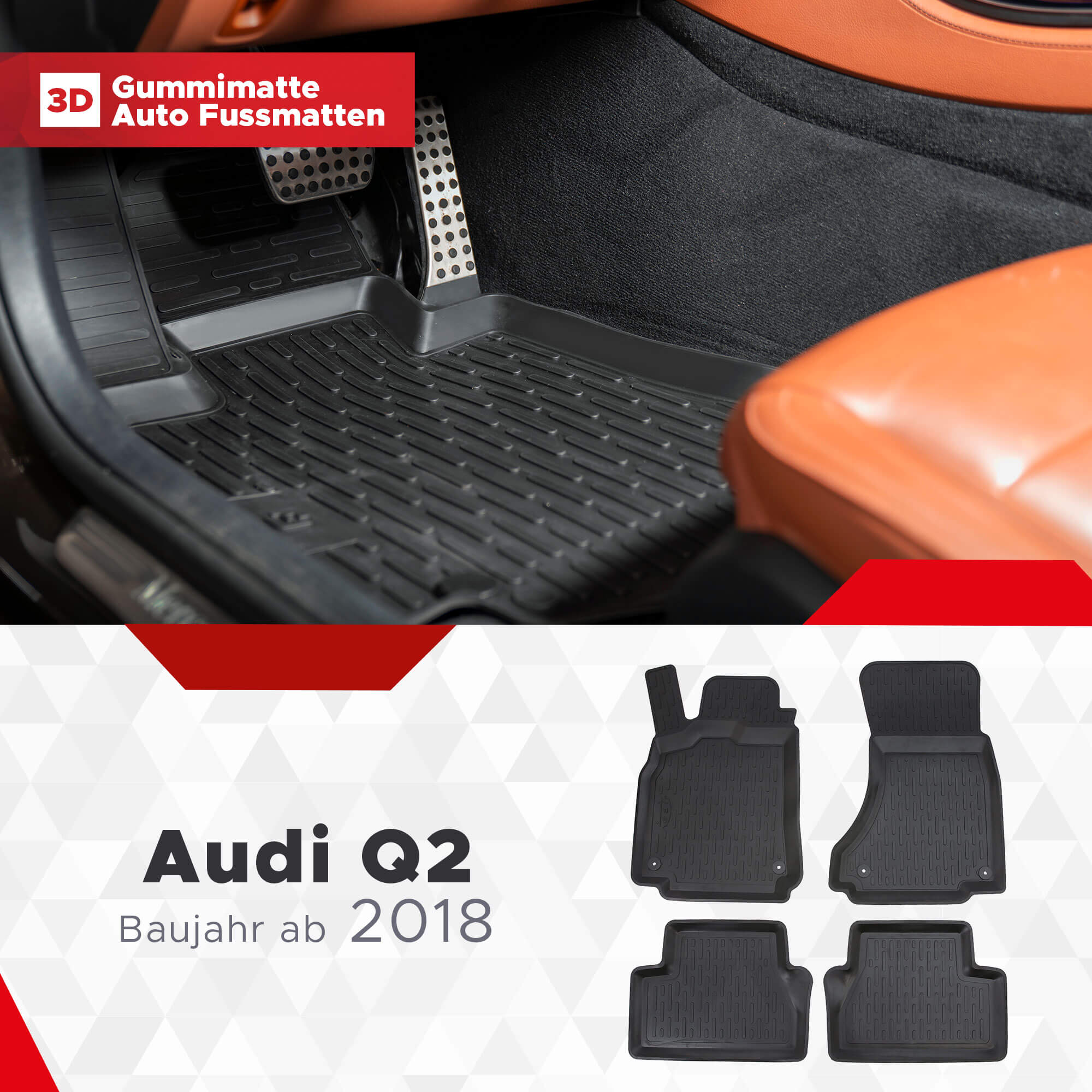 Fußmatten Gummimatten passend für VW Golf 4 Bora 1J Auto Matten Premium  Qualität